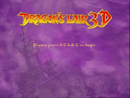 Dragon's Lair 3D: Return to the Lair start screen for GameCube (GC) action-adventure video game