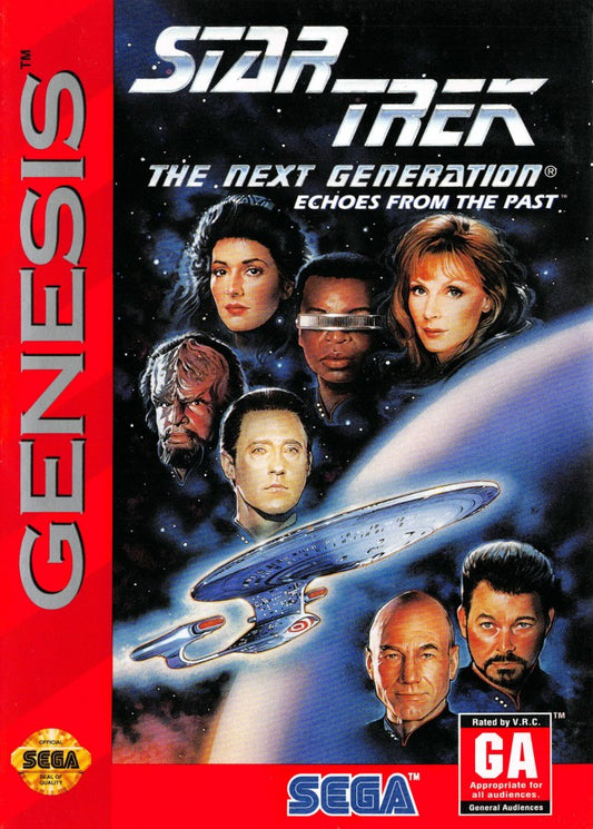 Star Trek The Next Generation Echoes From the Past Sega Genesis retro video game action adventure cover art (1994)