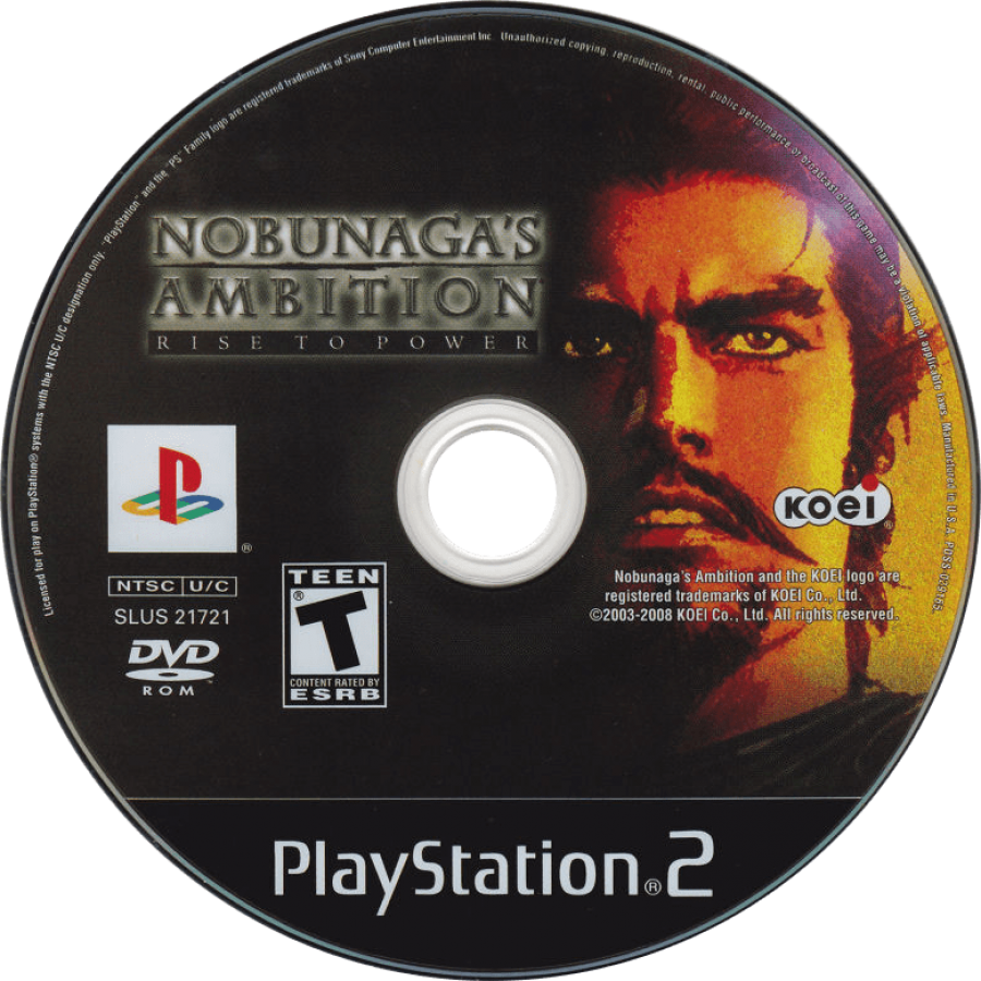 Nobunagas Ambition Rise to Power PlayStation 2 PS2 retro video game grand strategy disc