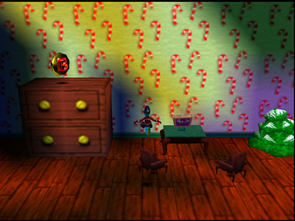 Gex 3 Deep Cover Gecko Nintendo 64 N64 video game, game only cartridge, action platformer, cartoon-style adventure, classic Nintendo title gameplay screenshot