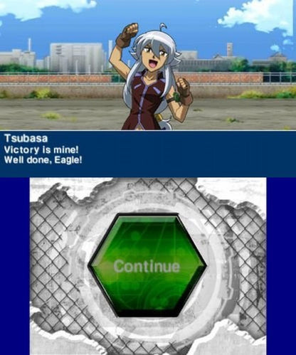 Beyblade: Evolution [Collector's Edition] gameplay for Nintendo 3DS (3DS). A motion‑driven Beyblade battle game for Nintendo 3DS, featuring precision launch mechanics and exclusive collector’s edition content designed for fans who want a premium handheld experience.
