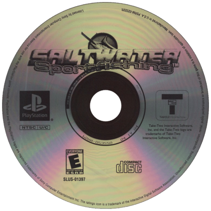 Saltwater Sport Fishing disc for PlayStation 1 (PS1) fishing simulation video game