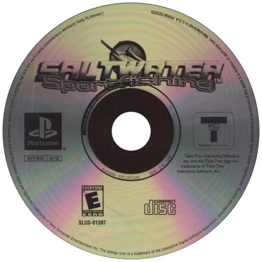 Saltwater Sport Fishing disc for PlayStation 1 (PS1) fishing simulation video game