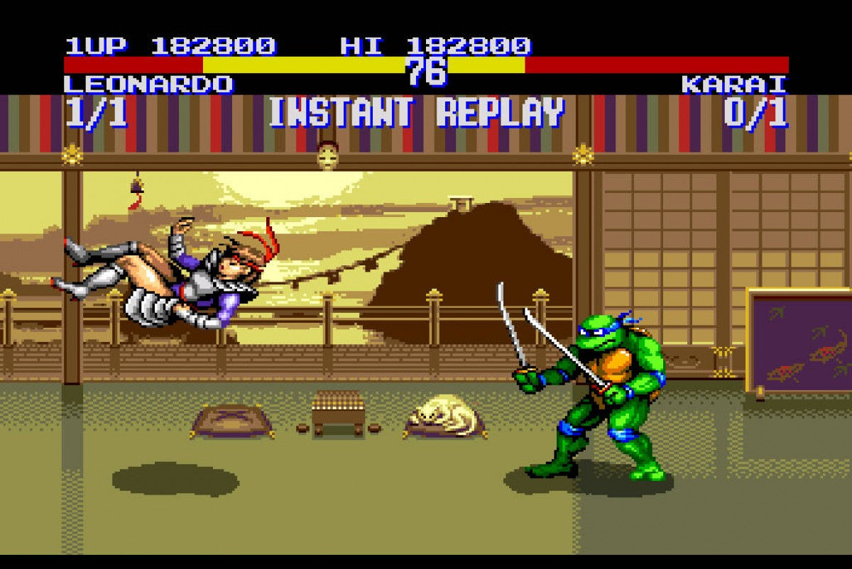 Teenage Mutant Ninja Turtles Tournament Fighters Sega Genesis retro video game fighting gameplay (1993)