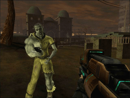 Red Faction II Xbox game featuring first person shooter gameplay futuristic sci fi storyline destructible environments multiplayer modes and explosive combat action by THQ gameplay