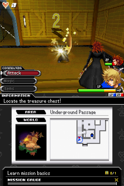 Kingdom Hearts 358/2 Days gameplay for Nintendo DS (DS) action RPG fantasy adventure video game