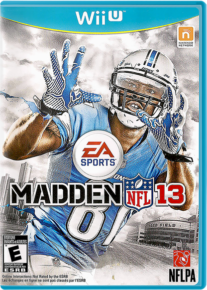 Madden NFL 13 cover art for Nintendo Wii U (WiiU) video game