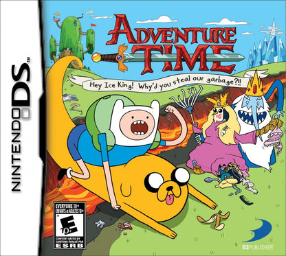 Adventure Time: Hey Ice King! Why'd You Steal Our Garbage?!! cover art for Nintendo DS (DS) action adventure RPG video game