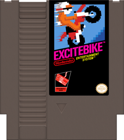 Excitebike cartridge for Nintendo Entertainment System (NES) racing video game