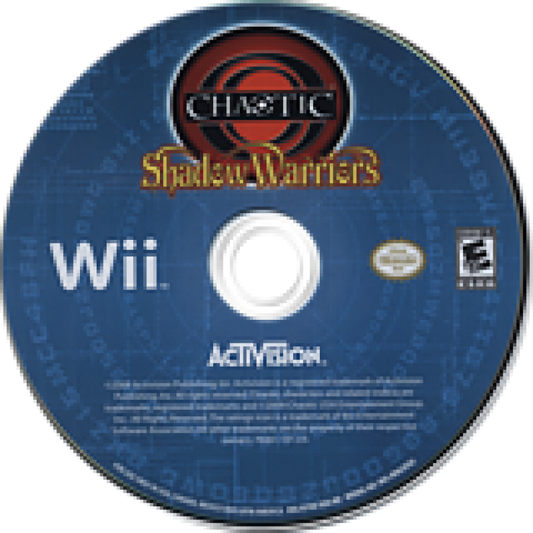 Chaotic: Shadow Warriors disc cover art for Nintendo Wii (Wii) video game