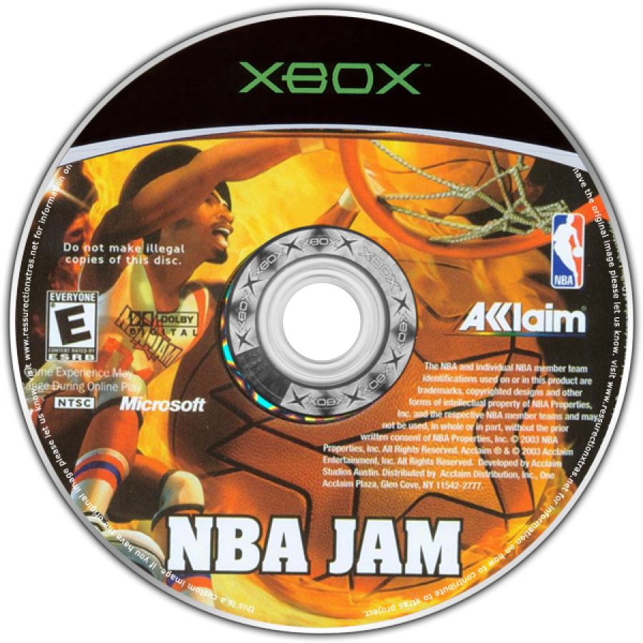 NBA Jam disc for Xbox (XBOX) video game