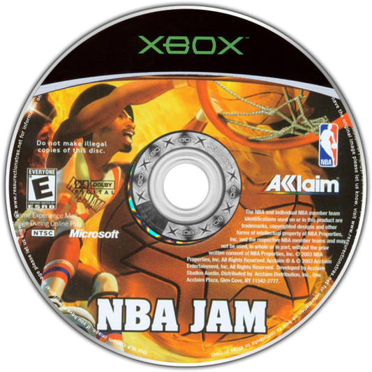 NBA Jam disc for Xbox (XBOX) video game