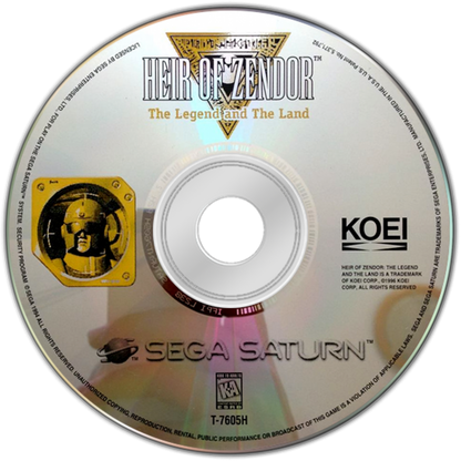 Heir of Zendor Sega Saturn turn based strategy RPG sci fi fantasy warfare tactical grid combat space empire storyline resource management units building exploration retro gaming Sega Saturn software video game title disc