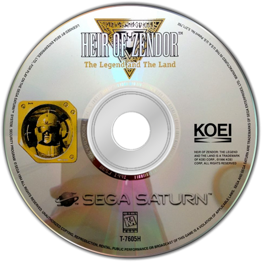 Heir of Zendor Sega Saturn turn based strategy RPG sci fi fantasy warfare tactical grid combat space empire storyline resource management units building exploration retro gaming Sega Saturn software video game title disc