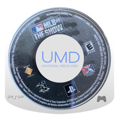 MLB 08: The Show disc for PlayStation Portable (PSP) baseball sports video game