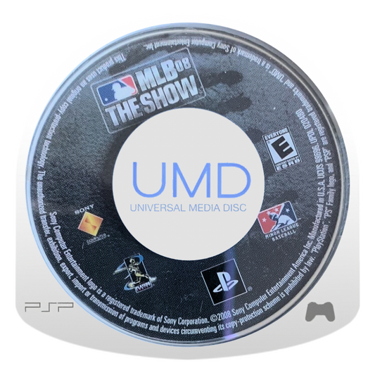 MLB 08: The Show disc for PlayStation Portable (PSP) baseball sports video game