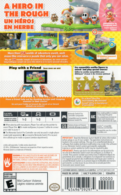 Captain Toad: Treasure Tracker – Nintendo Switch (NS) Back Cover Image Art for this epic Nintendo Switch Video Game