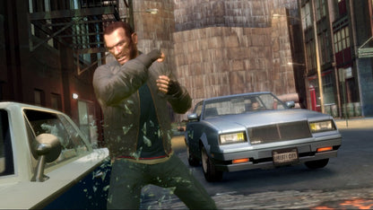 Grand Theft Auto IV [Platinum Hits] for Xbox 360 (X360) at Gamers INC, featuring Rockstar’s groundbreaking open-world crime epic starring Niko Bellic in Liberty City, with a gritty cinematic story, emergent sandbox gameplay, intense gunfights and driving, and robust multiplayer modes in a definitive budget-friendly Platinum Hits release gameplay screenshot