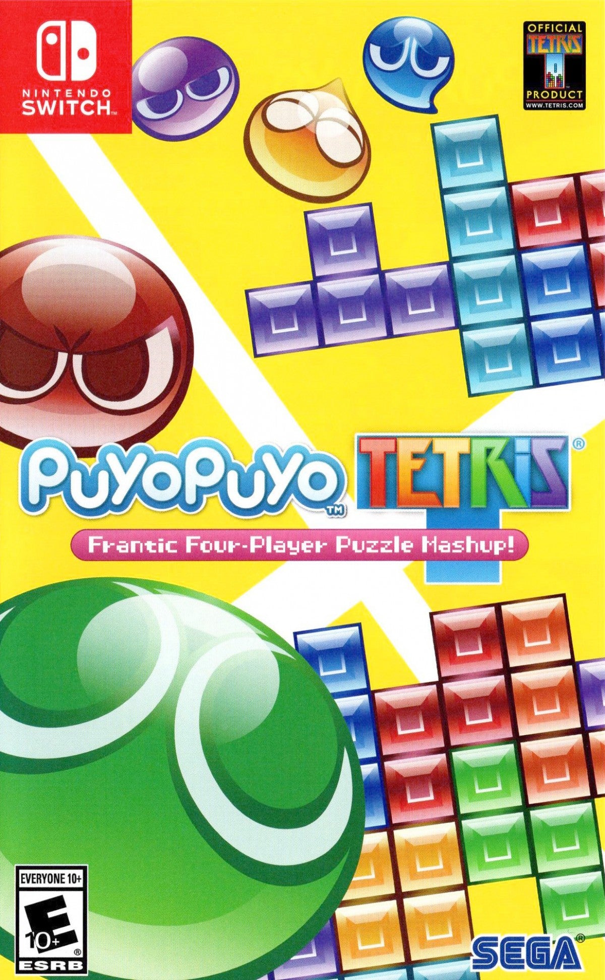 Puyo Puyo Tetris Nintendo Switch game featuring competitive puzzle gameplay combining classic Puyo Puyo and Tetris action front cover
