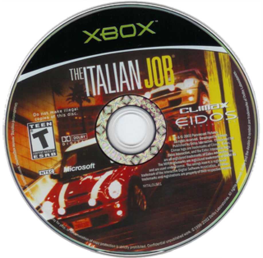 The Italian Job disc for Xbox (XBOX) video game