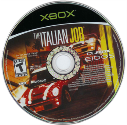 The Italian Job disc for Xbox (XBOX) video game