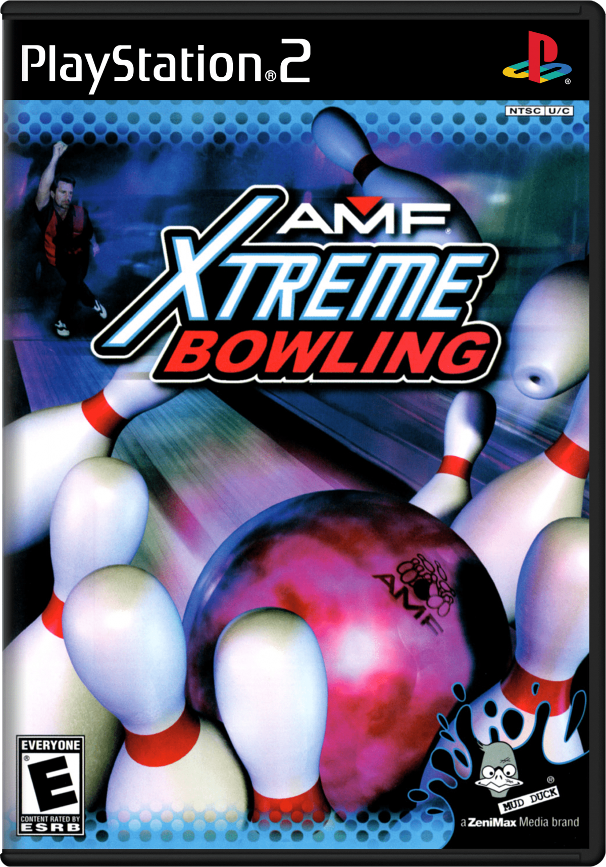 AMF Xtreme Bowling PS2 sports bowling video game cover art.