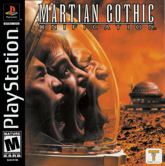 Martian Gothic Unification PS1 PlayStation 1 survival horror sci fi mystery game space station horror investigation zombie infection puzzle solving retro video game cover art