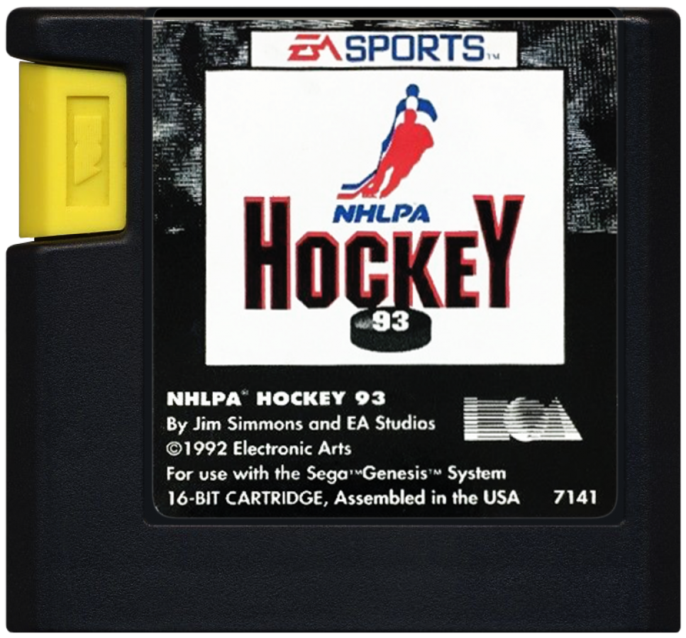 NHLPA Hockey 93 cartridge for Sega Genesis (GEN) video game