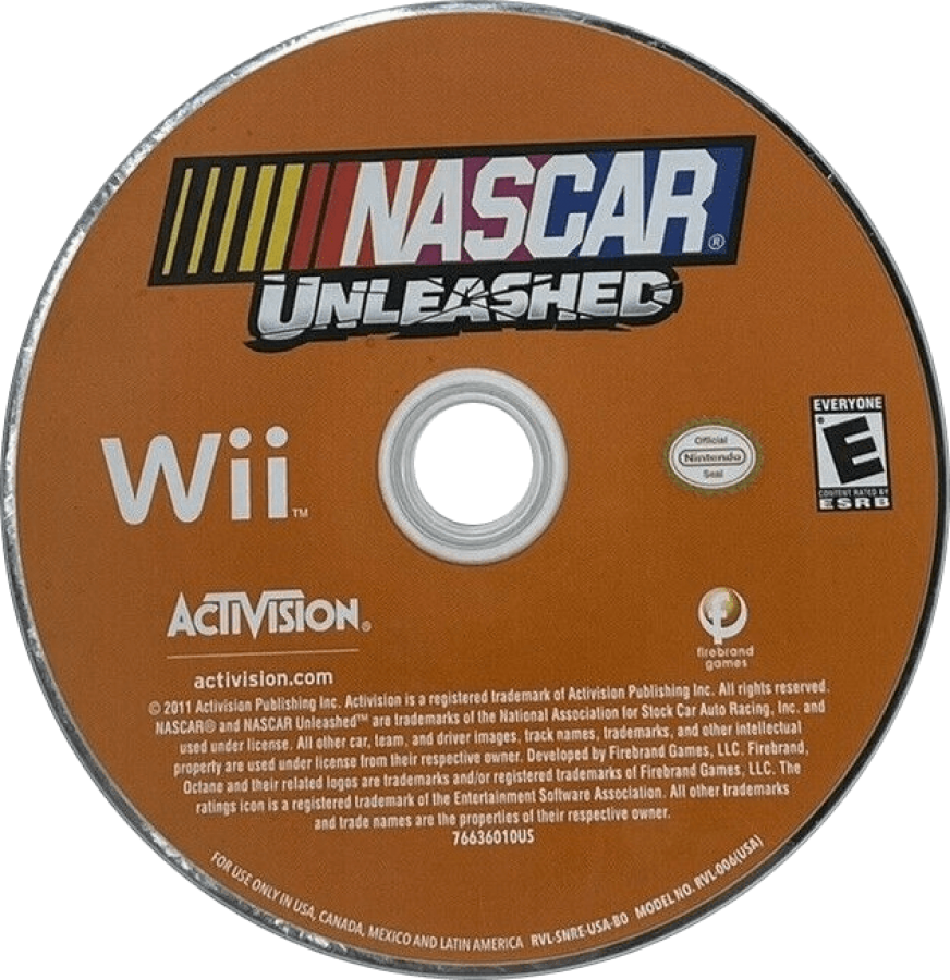 NASCAR Unleashed – Nintendo Wii (Wii) arcade stock car racing sports video game disc