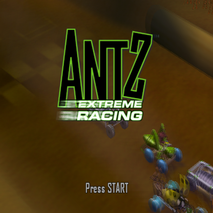 Antz Extreme Racing PS2 racing video game title screen