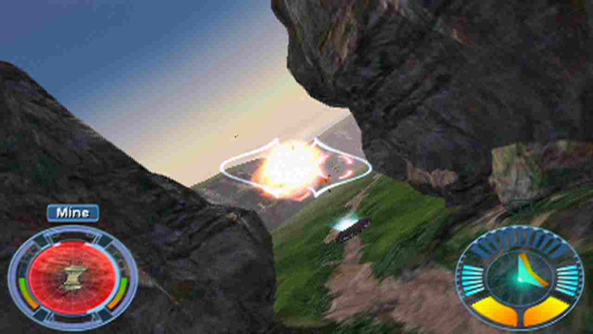 Star Wars: Starfighter – PlayStation 2 (PS2) video game gameplay, space combat action.