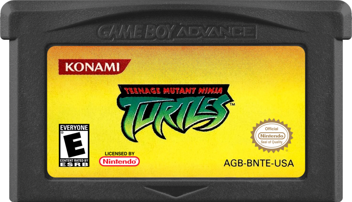 Game Boy Advance Teenage Mutant Ninja Turtles action fighting game cartridge art