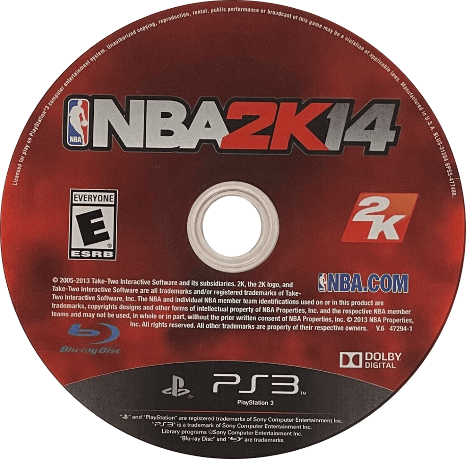 NBA 2K14 PlayStation 3 basketball video game disc