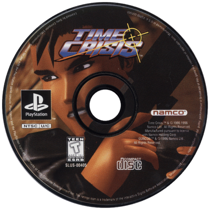 Time Crisis disc for PlayStation 1 (PS1) light gun shooter video game