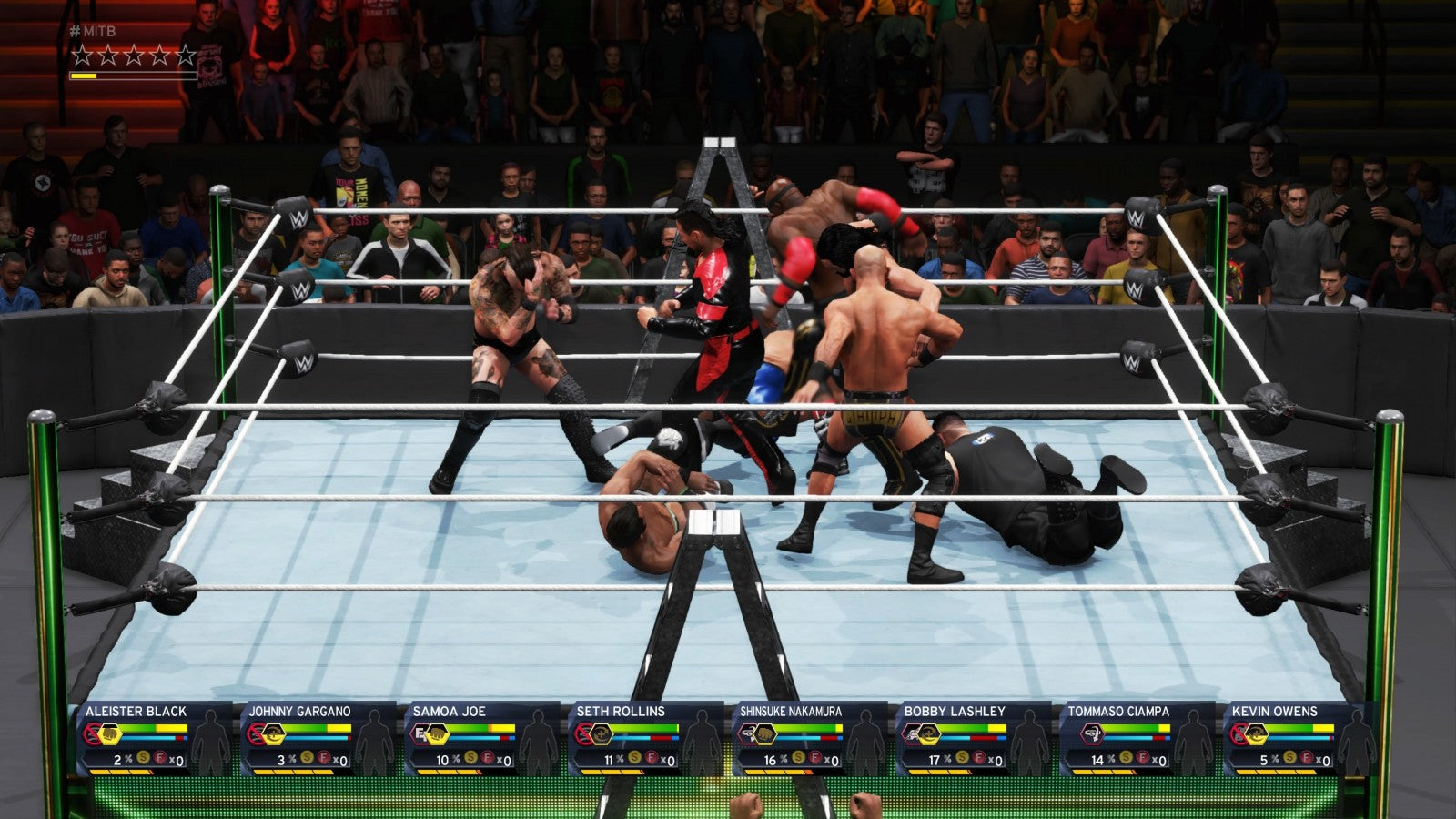 WWE 2K20 Xbox One video game, professional wrestling sports simulation, WWE superstars and career modes, multiplayer gameplay, console title gameplay screenshot