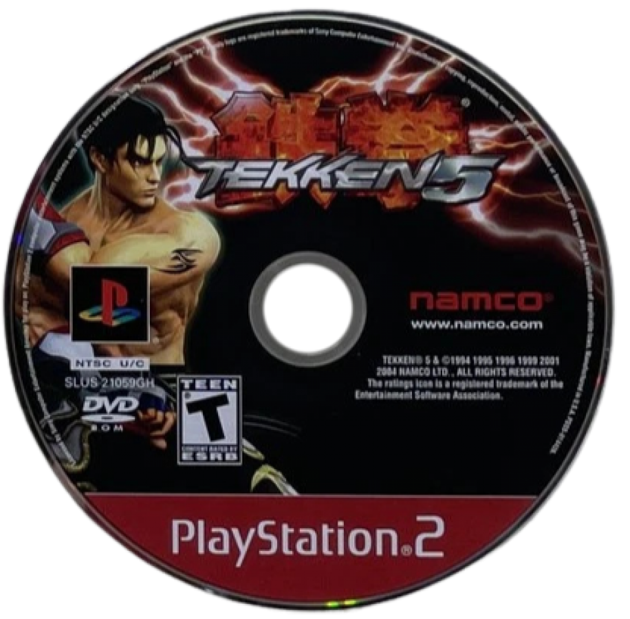 Tekken 5 [Greatest Hits] – PlayStation 2 (PS2) video game disc, 3D fighting game.