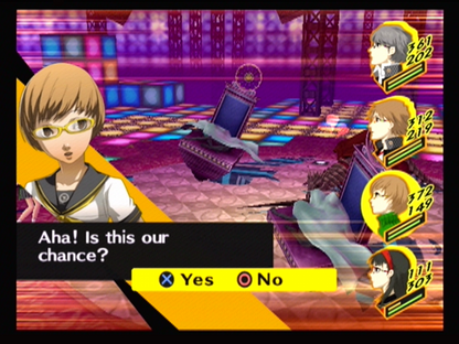Shin Megami Tensei: Persona 4 [Includes Bonus Disc] – PlayStation 2 (PS2) video game gameplay, Japanese role-playing game (JRPG).
