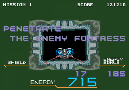 Galaxy Force II Sega Genesis retro video game rail shooter gameplay (1990)
