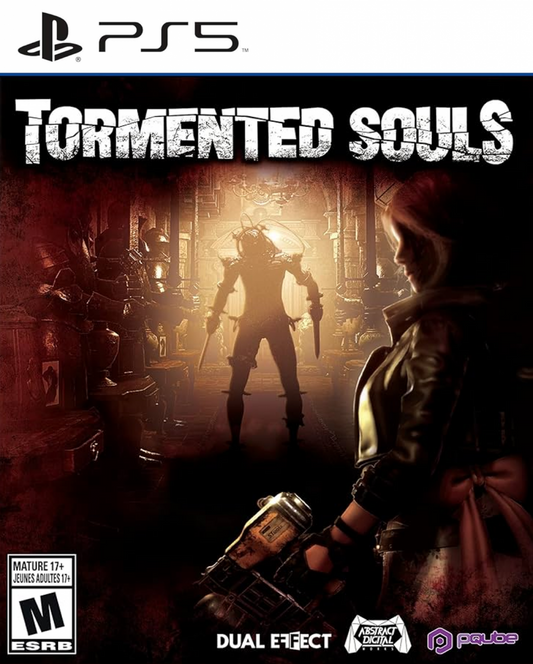 Tormented Souls PS5 game featuring classic survival horror gameplay, fixed camera angles, and a dark atmospheric storyline on PlayStation 5 cover art