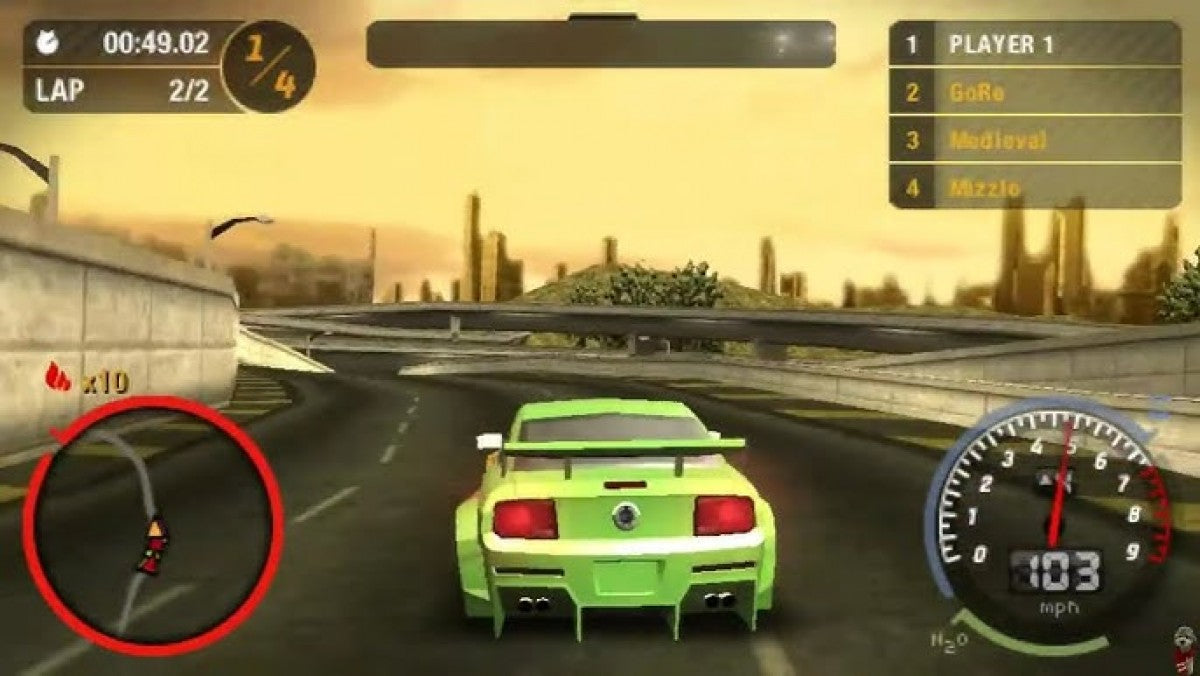 Need for Speed Most Wanted 5-1-0 gameplay for Playstation Portable video game. 
