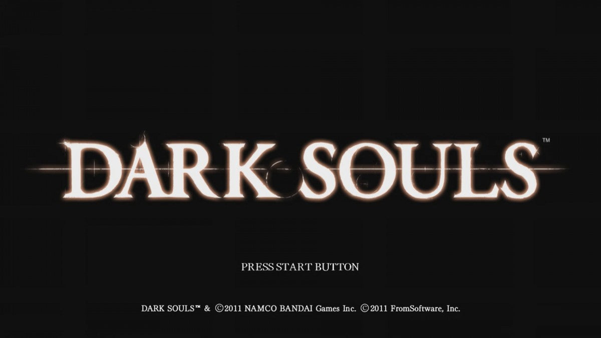 Dark Souls start screen for Xbox 360 (X360) action role-playing video game
