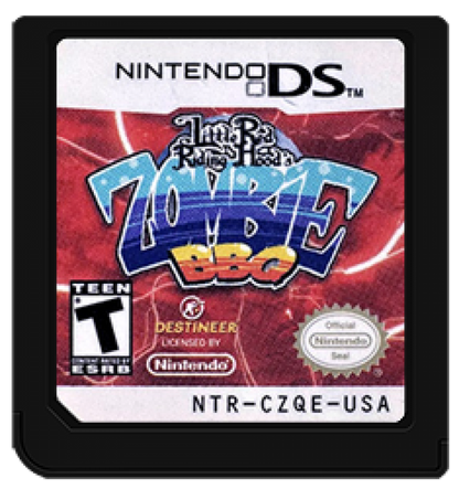 Little Red Riding Hood's Zombie BBQ Nintendo DS DS action shooting video game featuring Little Red Riding Hood zombie enemies fast-paced shooting combat colorful environments challenging levels weapons boss battles and classic Nintendo DS DS gameplay collectible retro gaming appeal cartridge art