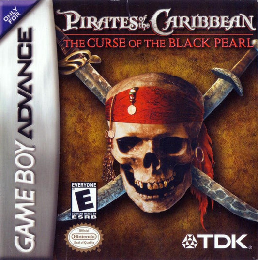 Pirates of the Caribbean: Curse Of The Black Pearl cover art for Game Boy Advance (GBA) video game