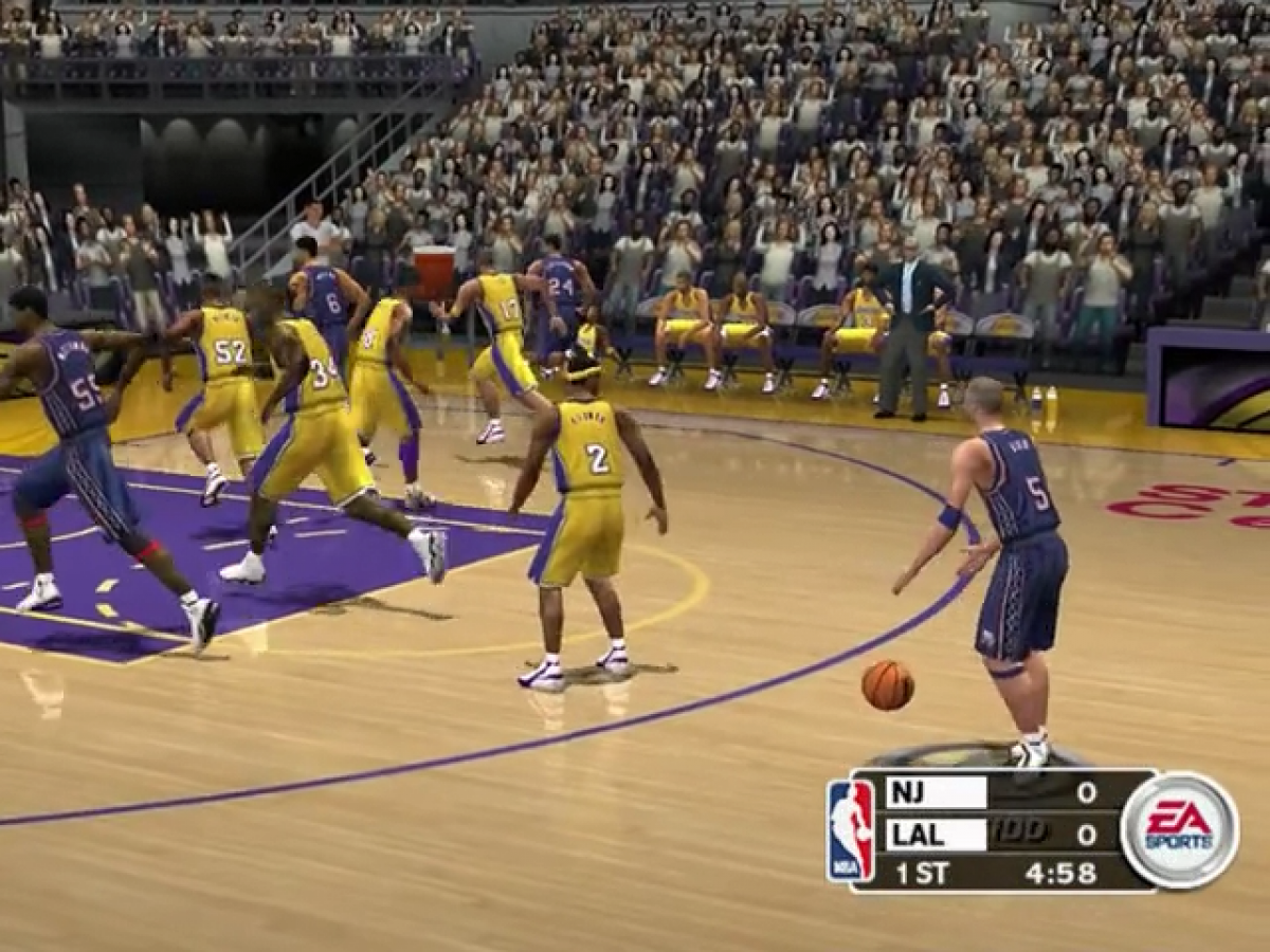 NBA Live 2003 gameplay for Nintendo GameCube (GC) basketball sports video game