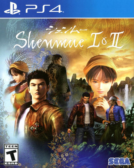 Shenmue I & II for PlayStation 4 remastered action adventure collection featuring Ryo Hazuki open world exploration martial arts combat classic Sega story driven gameplay front cover