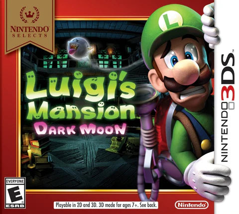 Luigis Mansion Dark Moon Nintendo Selects cover art for Nintendo 3DS adventure game