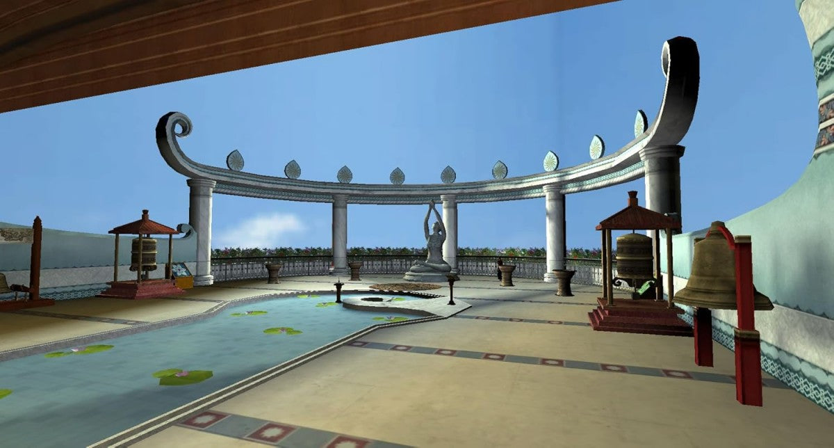 Yoga gameplay for Nintendo Wii (Wii) featuring guided yoga routines with motion‑based controls, relaxing environments, and exercises designed to improve balance, flexibility, and mindfulness.