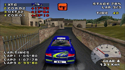 Need for Speed V-Rally for PlayStation 1 racing video game featuring rally style tracks licensed cars arcade handling time trials and classic Need for Speed off road racing experience gameplay