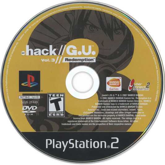 .hack//G.U. Redemption PS2 action role-playing video game disc