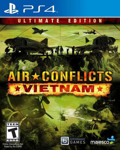 Air Conflicts: Vietnam [Ultimate Edition] cover art for PlayStation 4 (PS4) aerial combat flight simulation game